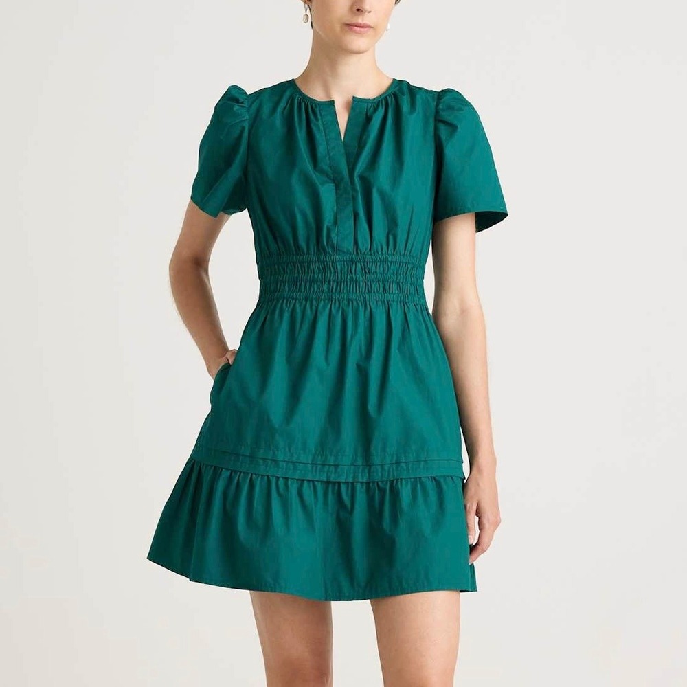 Quince Teal Mini Dress